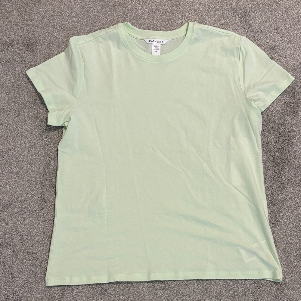 NWT Athleta Mint Green Short Sleeve Cotton Tee Medium